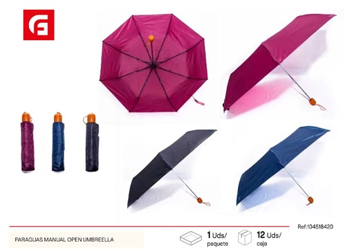[84366184205] Paraguas manual open umbrella - Accesorios de lluvia y protección