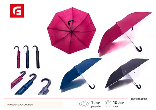 [84366184206] Paraguas auto open - Accesorios de lluvia y protección