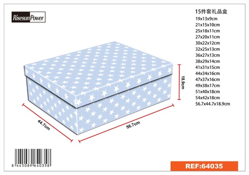 [64035] Caja 15 pcs 56.7*44.7*18.9 cm - Artículos de regalo y organización