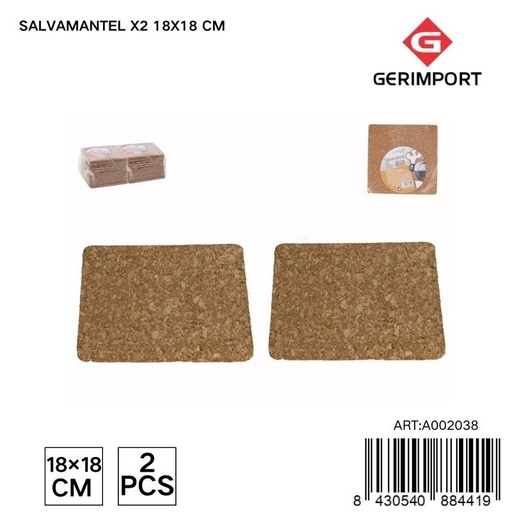 [A002038] Salvamantel x2 18x18 cm - Accesorios de cocina
