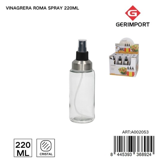 [A002053] Vinagrera Roma spray 220 ml - Tarro de vidrio para salsas
