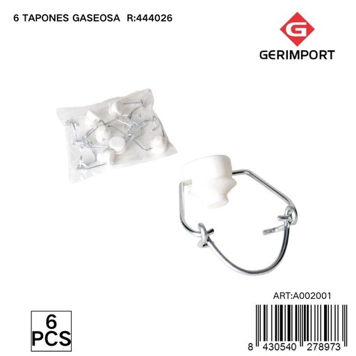 [A002001] 6 tapones para gaseosa R:444026 - Accesorios de cocina