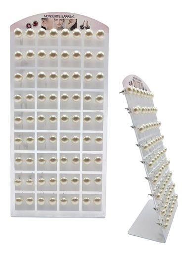 [62090009027] Pendientes de perla ovalada 8 mm 36 unidades - Bisutería y joyería de perlas