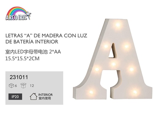 [231011] Letra con luz - A - Artículos de fiesta y decoración