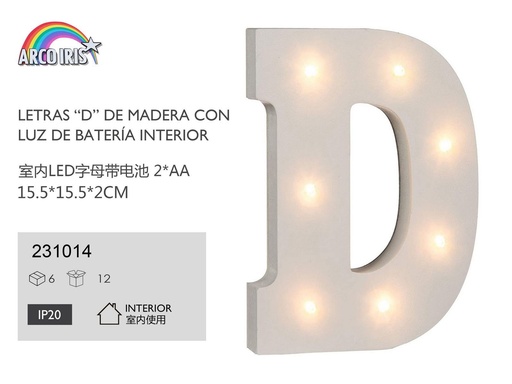 [231014] Letra con luz - D - Artículos de fiesta y decoración