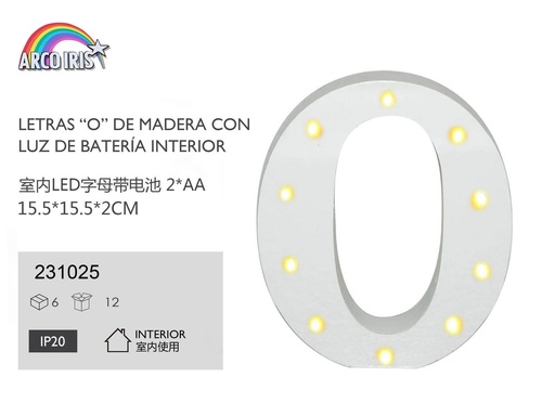[231025] Letra con luz - O - Decoración y fiestas