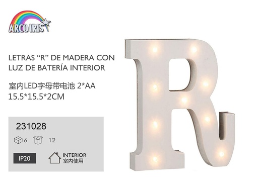 [231028] Letra con luz - R - Artículos de fiesta y decoración