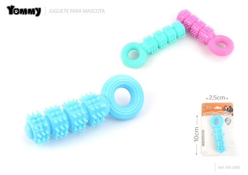[YM3483] Juguete de goma en forma de barra 10x2.6 cm - Accesorios para mascotas