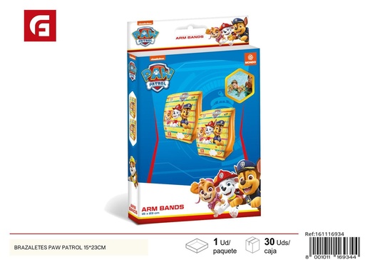 [161116934] Brazaletes Paw Patrol 15x23 cm - Inflables para verano y juguetes de piscina