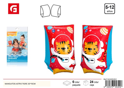 [163205351] Manguitos Astro Tigre 30x15 cm - Accesorios de verano para niños