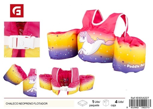 [161654227] Chaleco flotador de neopreno - Accesorio acuático, segundo modelo