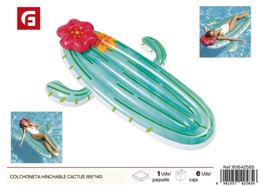 [161642585] Colchoneta hinchable cactus 185x140 cm - Flotador para disfrutar