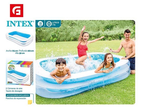 [161645483] Piscina hinchable 262*175*56 cm - Accesorios de piscina y verano