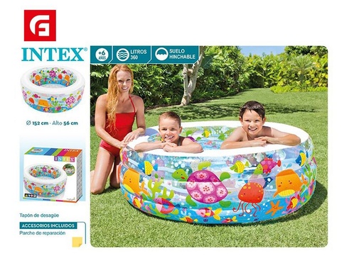 [161645480] Piscina hinchable acuario 152*56 cm - Accesorios de piscina y verano