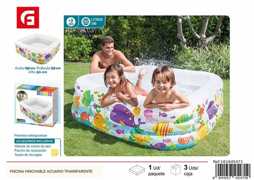 [161645471] Piscina hinchable acuario transparente - Accesorios de piscina y verano