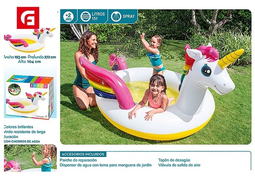 [161640768] Piscina spray unicornio - Productos de verano y piscinas inflables