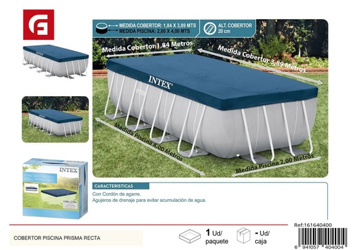 [161640400] Cobertor piscina prisma recta - Productos de verano y accesorios para piscina