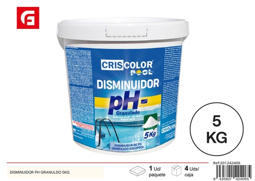 [201242406] Limpiador para piscina Reductor de pH granulado 5 kg - Accesorios de piscina
