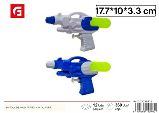 [203039971] Pistola de agua 17.7x10x3.3 cm colores surtidos - Juguetes de verano