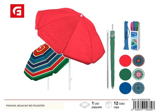 [163204339] Parasol Mojacar 160 en poliéster - Sombrillas de verano