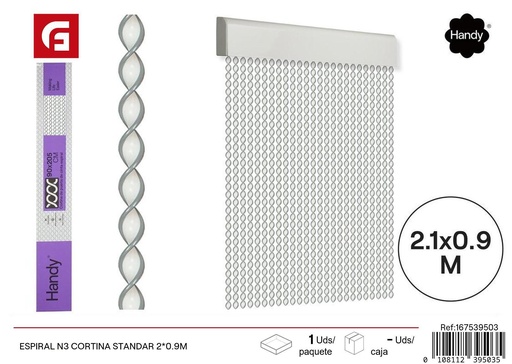 [167539503] Cortina estándar espiral N3 2*0.9m - Accesorios para verano y cortinas para puertas