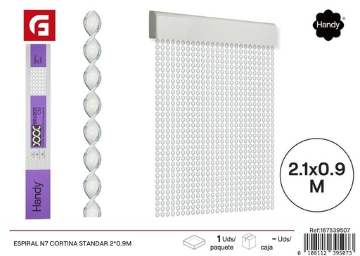[167539507] Cortina estándar espiral N7 2*0.9m - Accesorios para verano y cortinas para puertas
