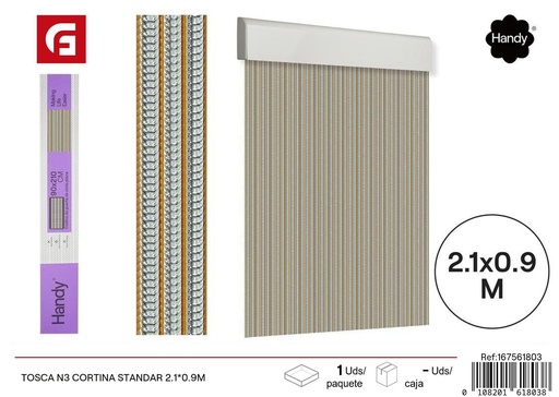 [167561803] Cortina estándar Tosca N3 2.1*0.9m - Accesorios para verano y cortinas para puertas