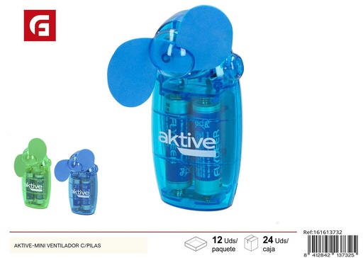 [161613732] Mini ventilador Aktive con pilas - Frescura en verano