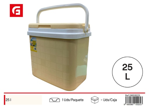 [316515025] Nevera de espuma 25L amarillo pastel - Contenedores refrigerantes de verano
