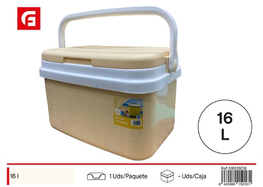[316515016] Nevera de espuma 16L amarillo pastel - Contenedores refrigerantes de verano