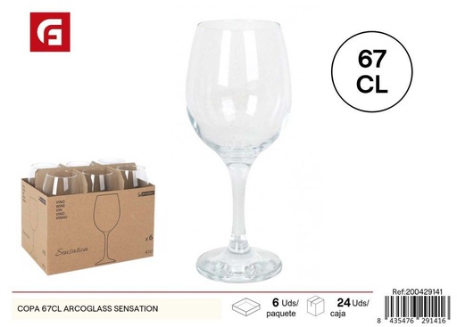 [200429141] Copa de vidrio 67cl ArcoGlass Sensation - Utensilios de cocina y bazar