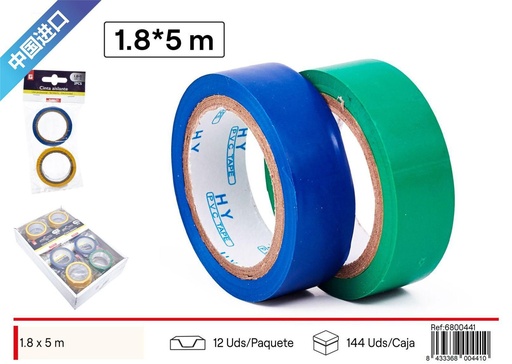 [6800441] Cinta aislante de colores 1.8*5m - Materiales eléctricos y de seguridad