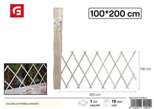 [201734011] Celosa extensible de madera - Jardín y mallas de ocultación