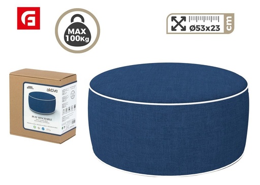[161679041] Puff hinchable D53*23 cm - Elegancia y diseño en espacios pequeños
