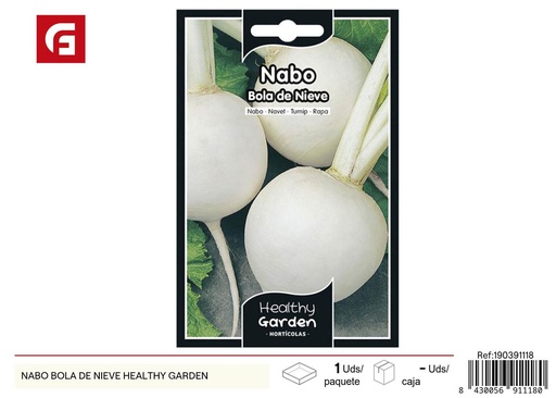 [190391118] Semillas de nabo bola de nieve - Cultivo de raíces refrescantes