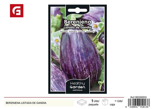 [190391013] Semillas de berenjena listada de Gandía - Variedades de cultivo popular