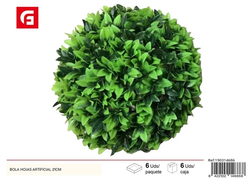 [190314686] Bola de hojas artificial 21 cm - Decoración y jardinería