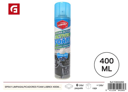 [113604260] Spray limpia salpicadores foam Lubrex 400ml new car - Productos de limpieza de coche
