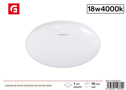 [171019372] Lámpara de techo con detector LED 18W 4000K - Iluminación LED