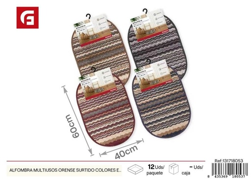 [131718053] Alfombra multiusos ovalada Orenes surtido colores 40x60 cm con gancho - Alfombras versátiles