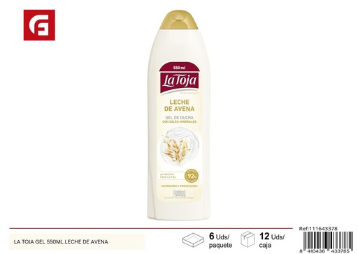 [111643378] Gel de ducha La Toja 550ml. leche de avena - Productos de cuidado personal y geles de ducha