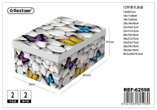 [62598] Caja de regalo 12pcs 40.5x29x19.5 cm - Artículos de regalo y empaque