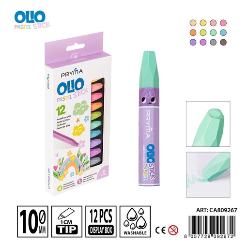 [0237818] Barras de óleo pastel 12 piezas - Utensilios de arte