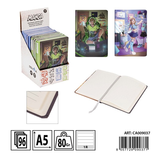 [0236969] Libreta tapa dura A5 96 hojas 1R - Papelería y cuadernos temáticos