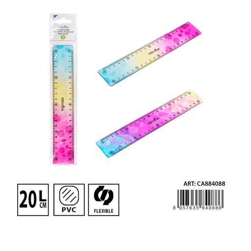 [0232393] Regla flexible 20cm - Material de papelería