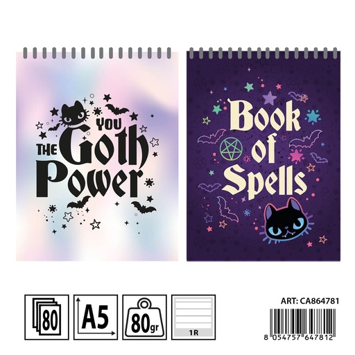 [0239426] Cuaderno espiral A5 70f 80g 1R - Material escolar
