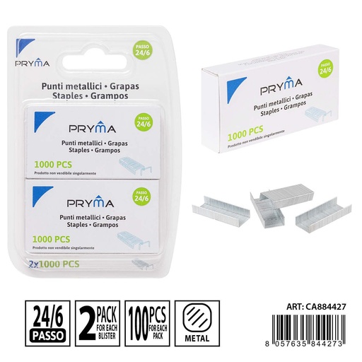 [0234260] Grapas 24/6 1000 piezas - Material de oficina