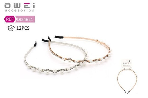 [8428947246213] Diademas 12/u DI24621 OW - Diademas con diseños únicos y modernos