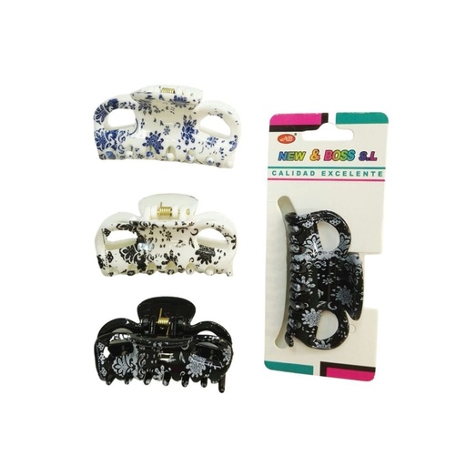 [216201-1] Pinza de pelo 6cm 24/u 216201 NB - Clips para cabello de tamaño pequeño