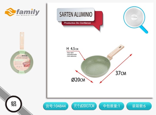 [104844] Sartén de aluminio verde imitación fundición 20 cm - Utensilios de cocina